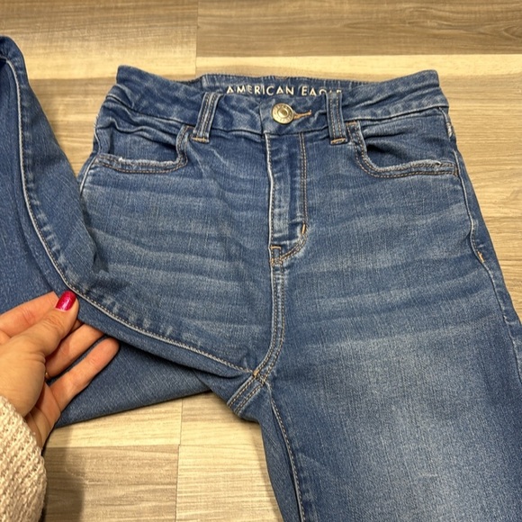 🏁 American Eagle Outfitters Curvy Hi-Rise Jegging - Blue size 0 - Picture 8 of 11